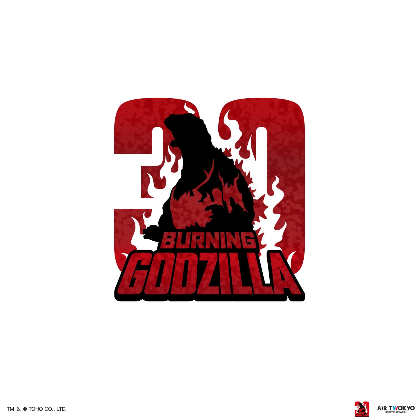 『ゴジラVSデストロイア』30周年 シーンイラストTシャツ 6（ゴジラ＆デストロイア）