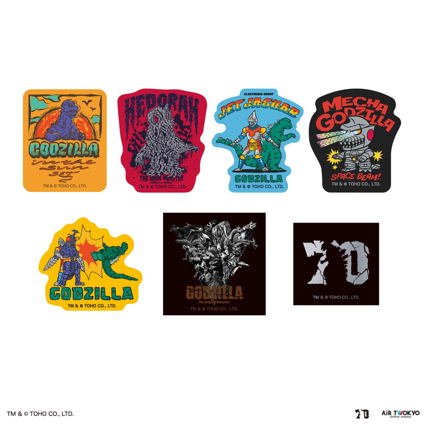 ゴジラ 70 周年記念　昭和シリーズ ステッカーセット