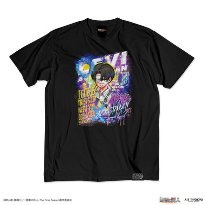 TVアニメ『進撃の巨人』The Final Season ウォールアート第２弾 Tシャツ（リヴァイ）