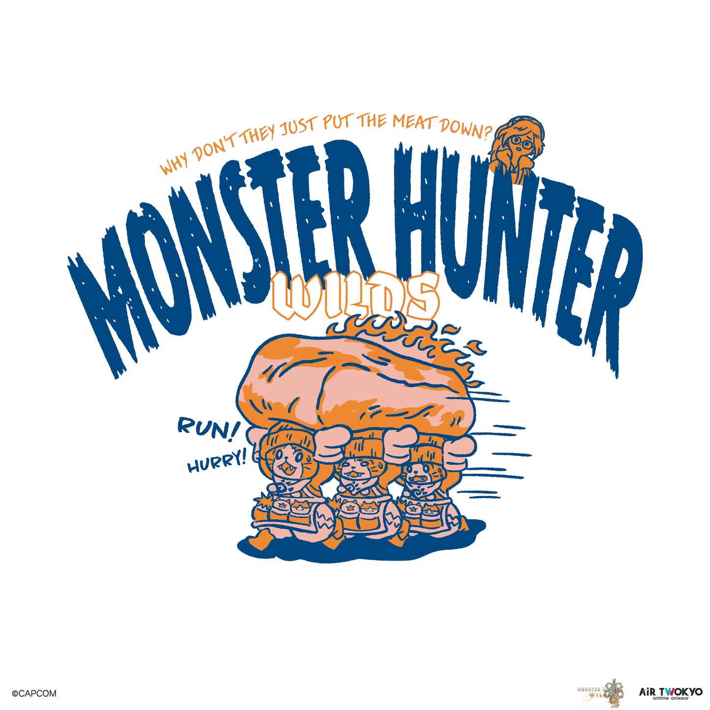 『モンスターハンターワイルズ』シーンイラストTシャツ 1（RUN!）