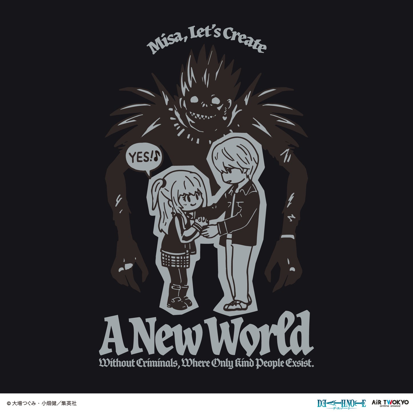 『DEATH NOTE』 第１弾 シーンイラストロングスリーブTシャツ 3（夜神月＆弥海砂＆リューク）