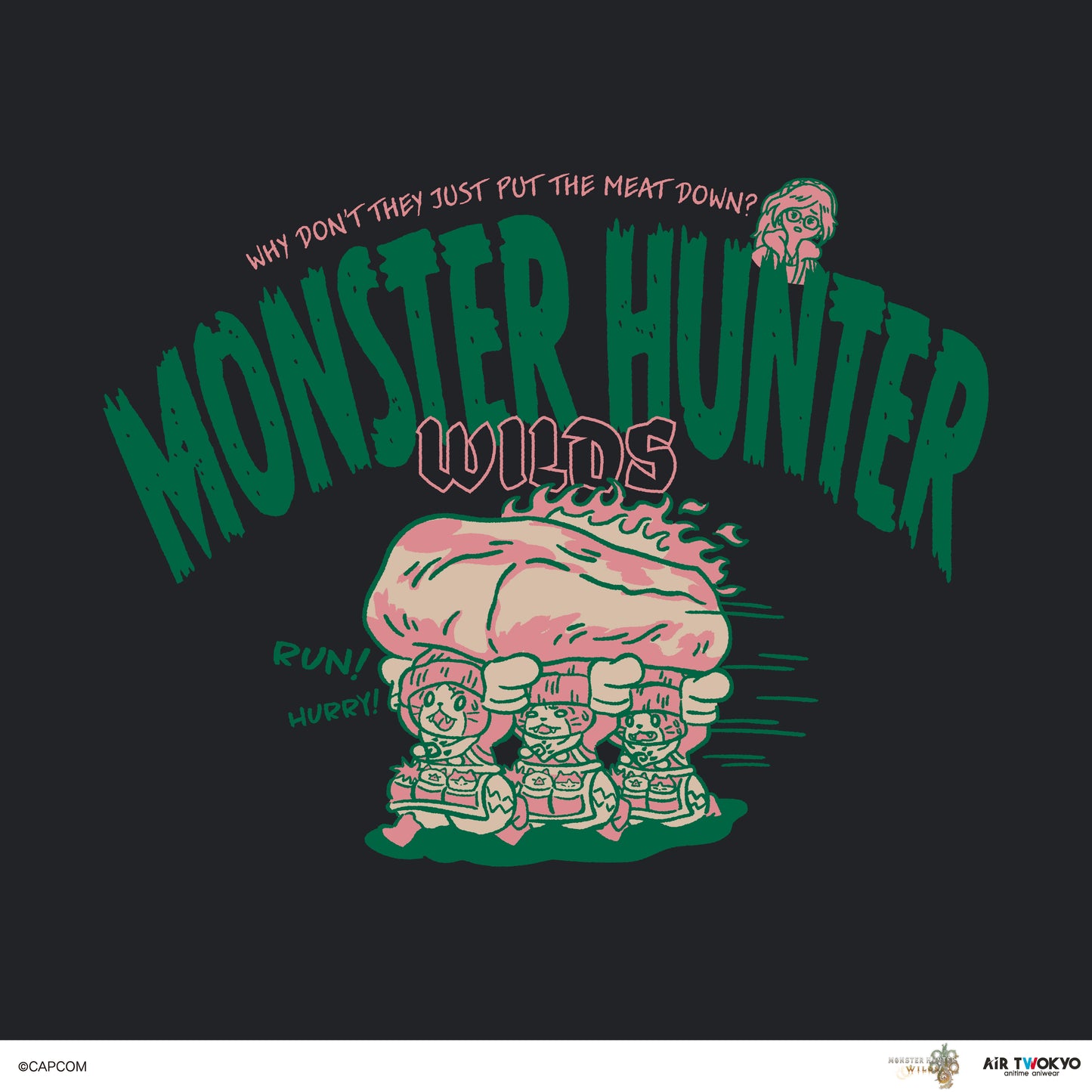『モンスターハンターワイルズ』シーンイラストTシャツ 1（RUN!）