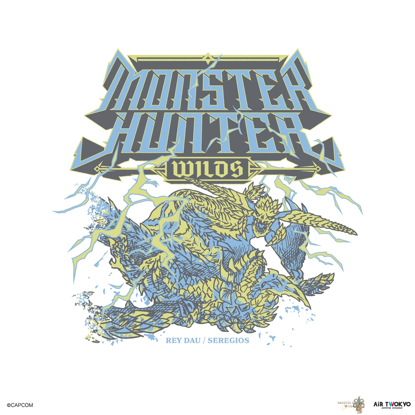『モンスターハンターワイルズ』第2弾 シーンイラストTシャツ 2（レ・ダウ×セルレギオス）
