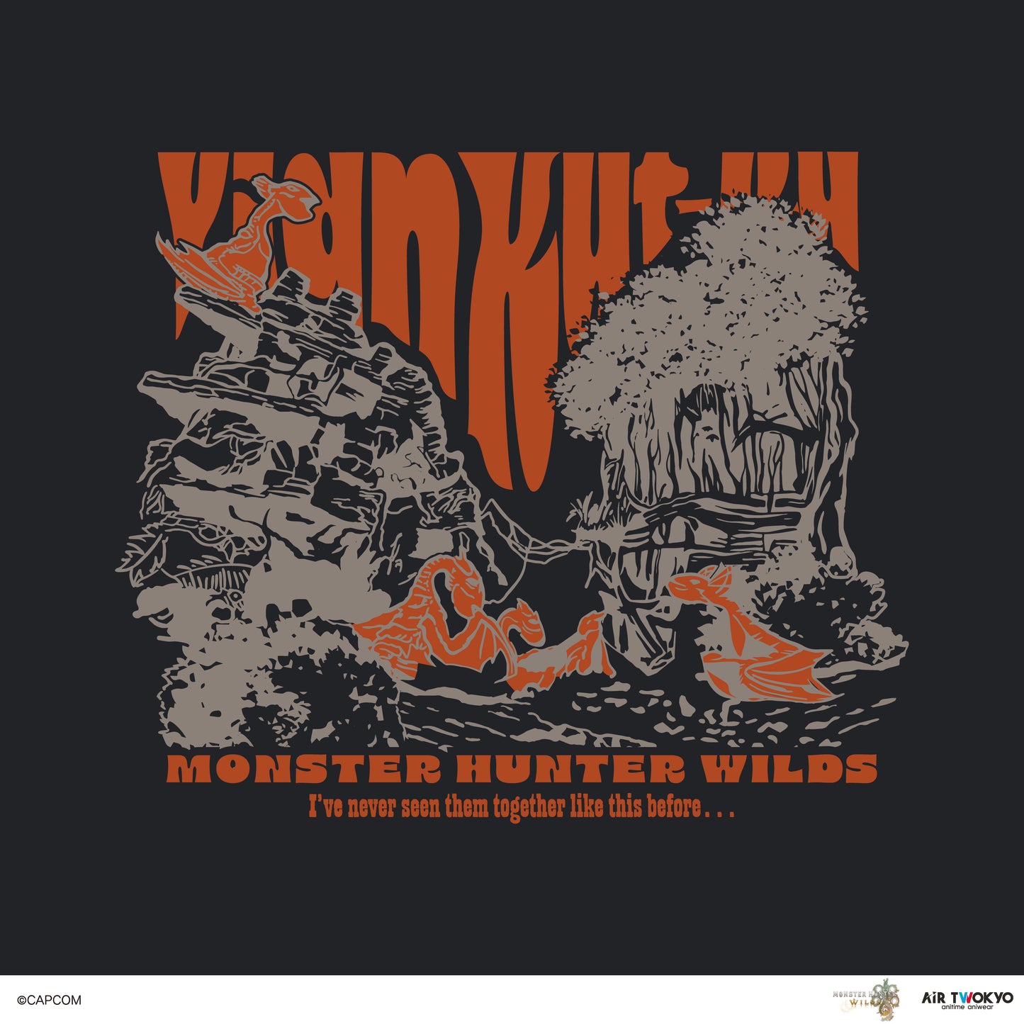 『モンスターハンターワイルズ』シーンイラストTシャツ 2（イャンクック）