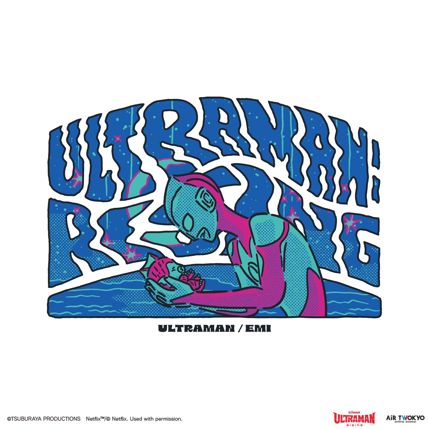『ULTRAMAN: RISING』 第1弾 アメコミイラストTシャツ 5（ウルトラマン＆エミ）
