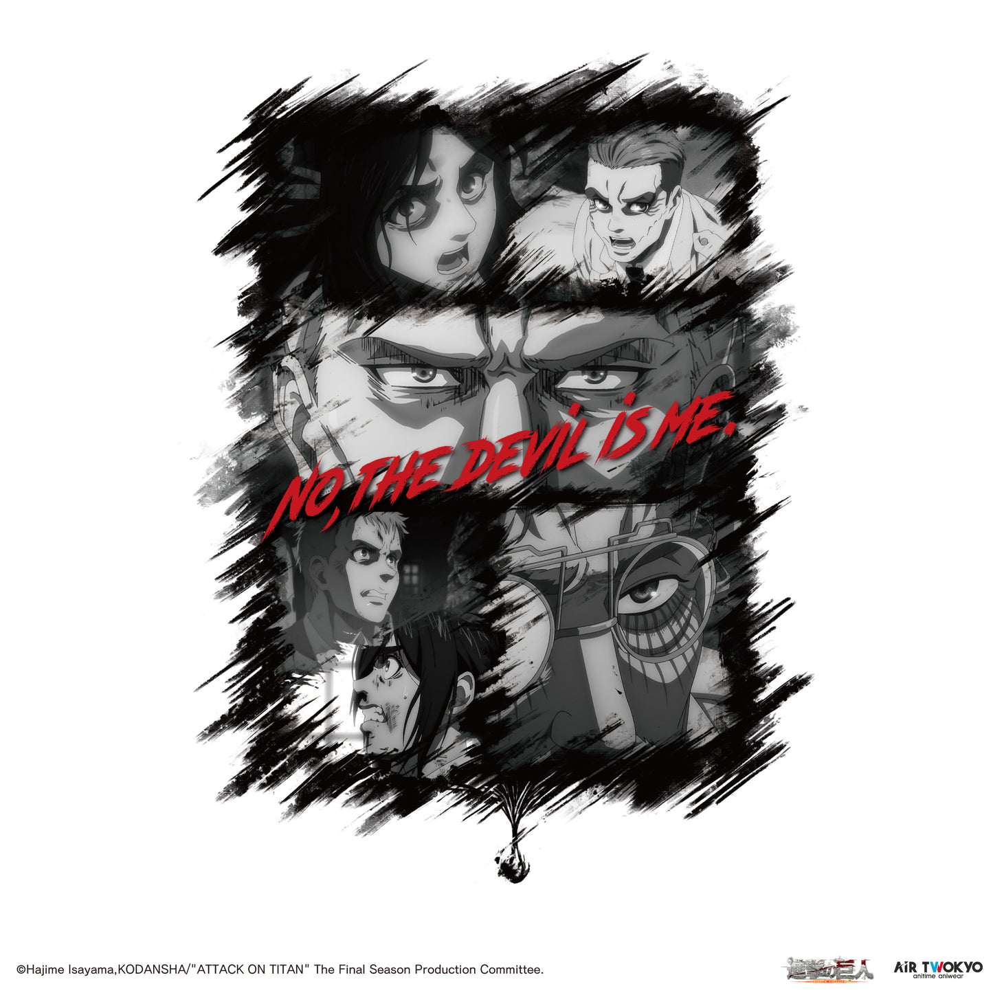 「進撃の巨人」 The Final Seasonマーレ　コラージュグラフィックロングスリーブTシャツ